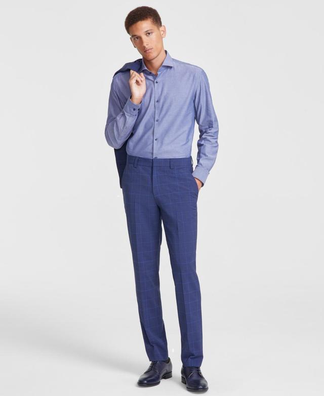 Hugo by Hugo Boss Mens Modern-Fit Windowpane Check Suit Pants Product Image