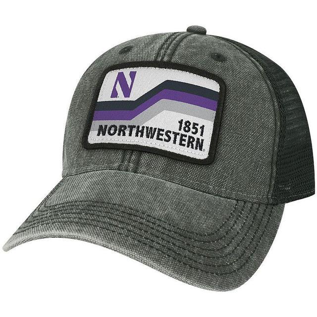 Mens Northwestern Wildcats Sun & Bars Dashboard Trucker Snapback Hat Product Image