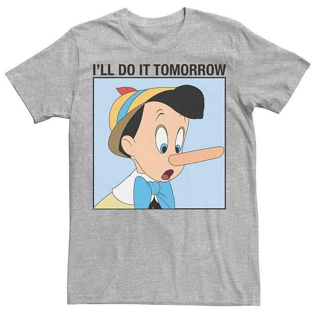 Mens Pinocchio Do It Tomorrow Memes Tee Athletic Grey Product Image