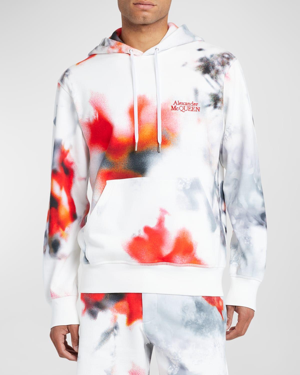 Alexander McQueen Obscured Floral Cotton French Terry Hoodie Product Image