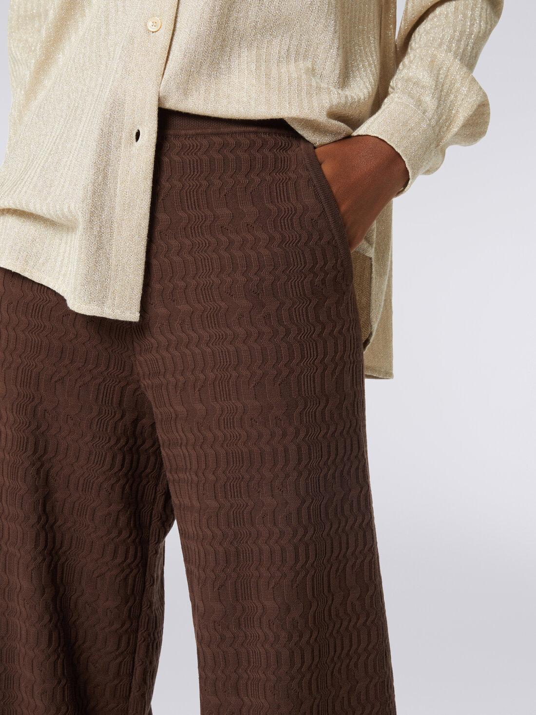 Cotton palazzo trousers Brown | Missoni Product Image