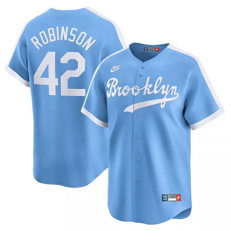 Mens Nike Jackie Robinson Royal Brooklyn Dodgers Throwback Cooperstown Collection Limited Jersey Product Image