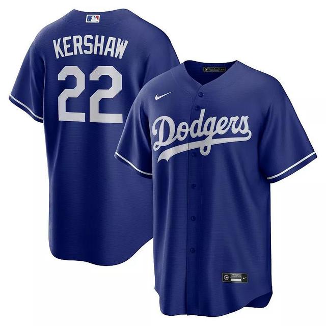 Mens Nike Clayton Kershaw Royal Los Angeles Dodgers Big & Tall Alternate Replica Player Jersey Product Image