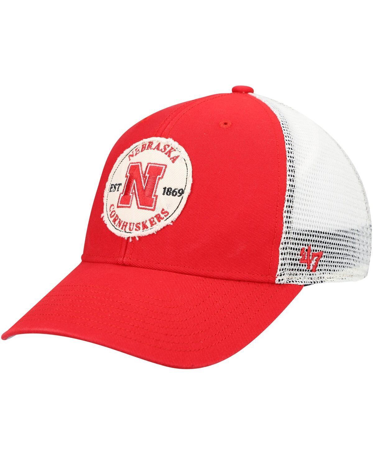 Mens 47 Scarlet Nebraska Huskers Howell MVP Trucker Snapback Hat Product Image