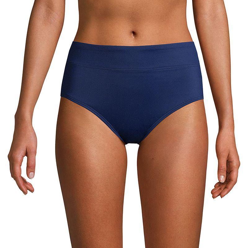 Womens Lands End UPF 50 Swim Briefs Blue Product Image