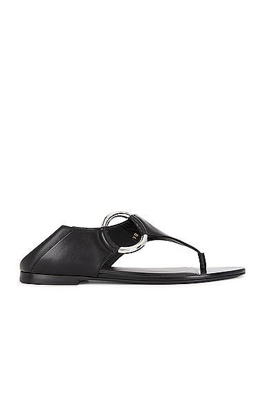 Saint Laurent Xsl Flat Sandal in Black Product Image