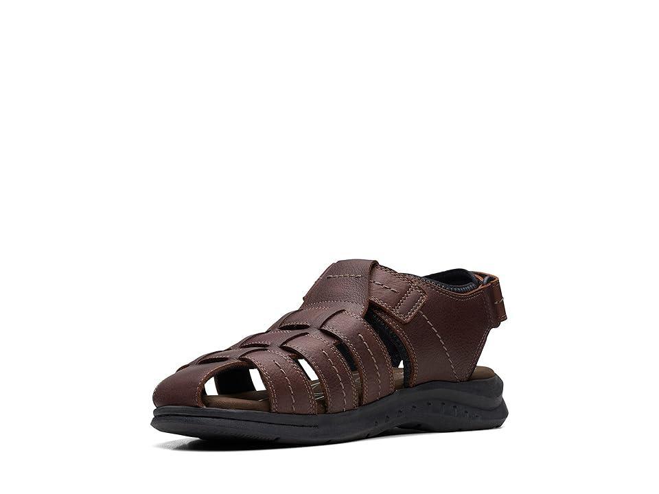 Clarks Mens Walkford Fish Tumbled Leather Sandals Mens Shoes Product Image