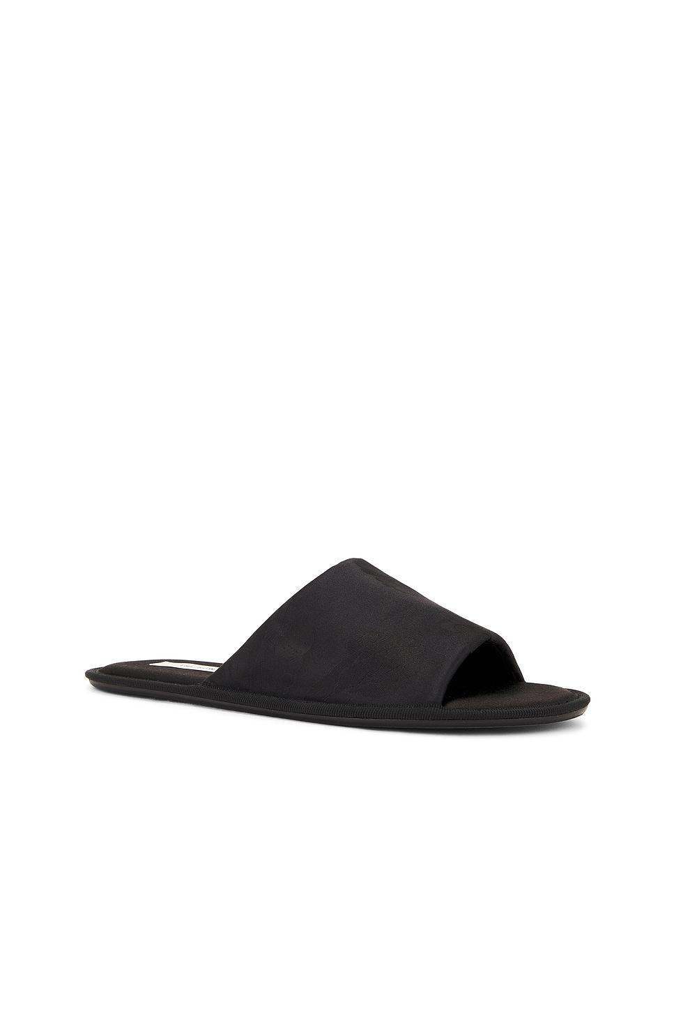 THE ROW Frances Open Toe Slipper In Black Product Image