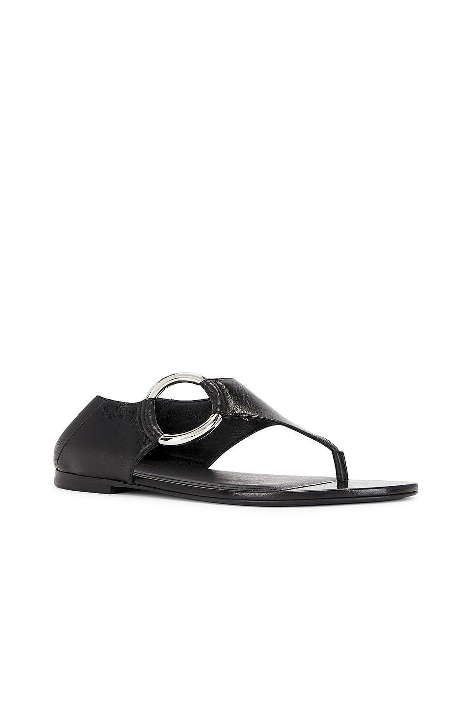 Saint Laurent Xsl Flat Sandal in Black Product Image