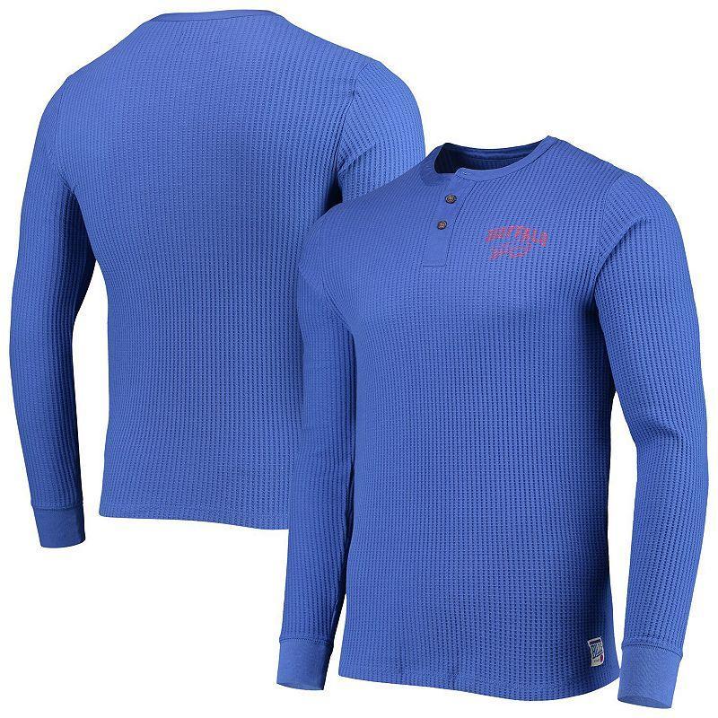 Mens Royal Buffalo Bills Thermal Henley Long Sleeve T-shirt Product Image