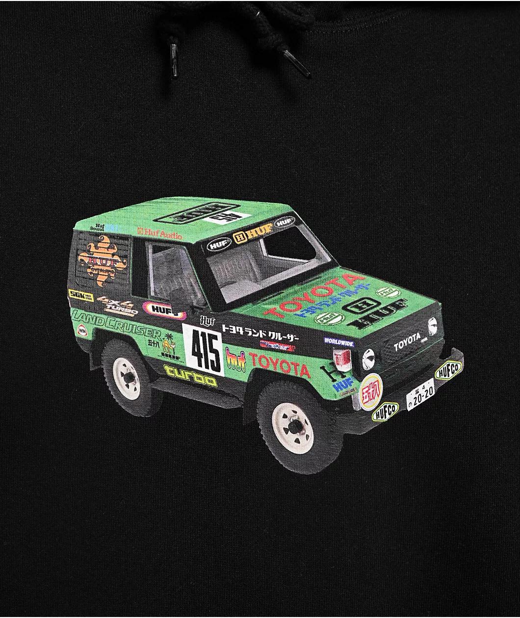 HUF x Land Cruiser Sahara Rally Black Hoodie Product Image