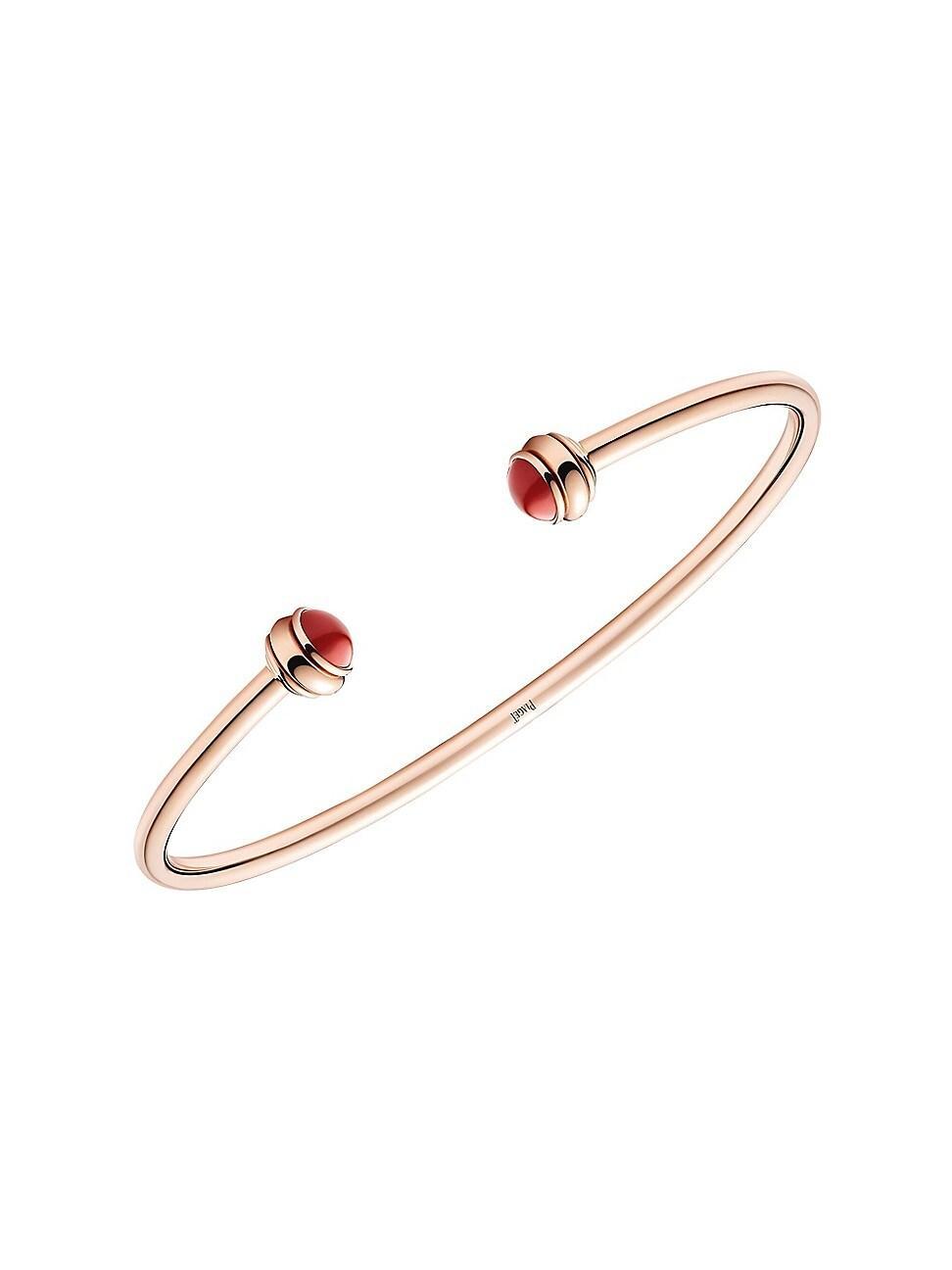 Womens Possession 18K Rose Gold & Carnelian Open Bangle Bracelet Product Image