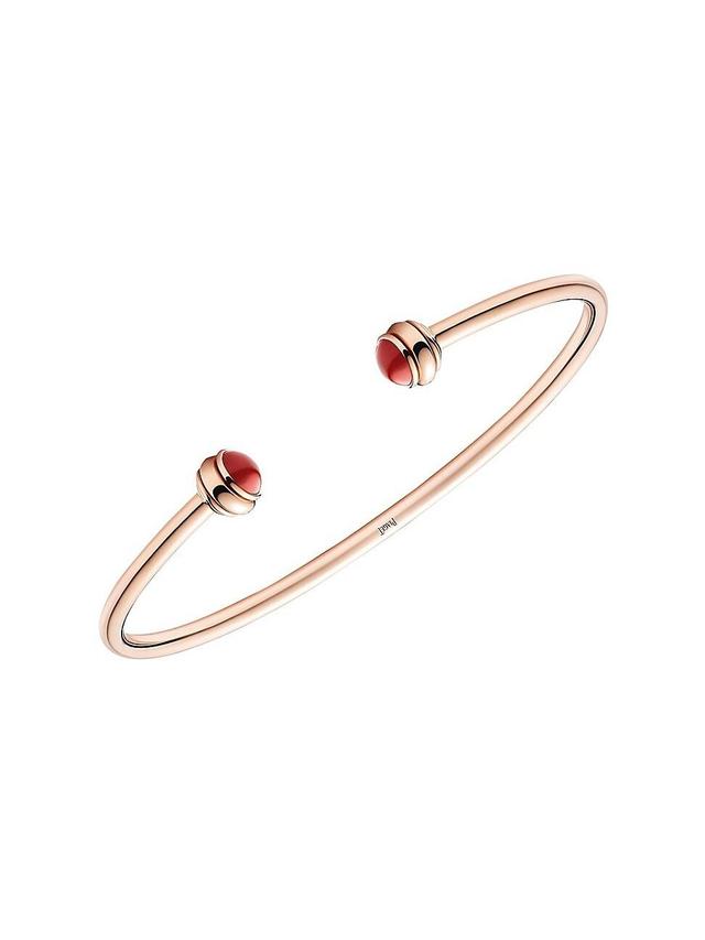 Womens Possession 18K Rose Gold & Carnelian Open Bangle Bracelet Product Image