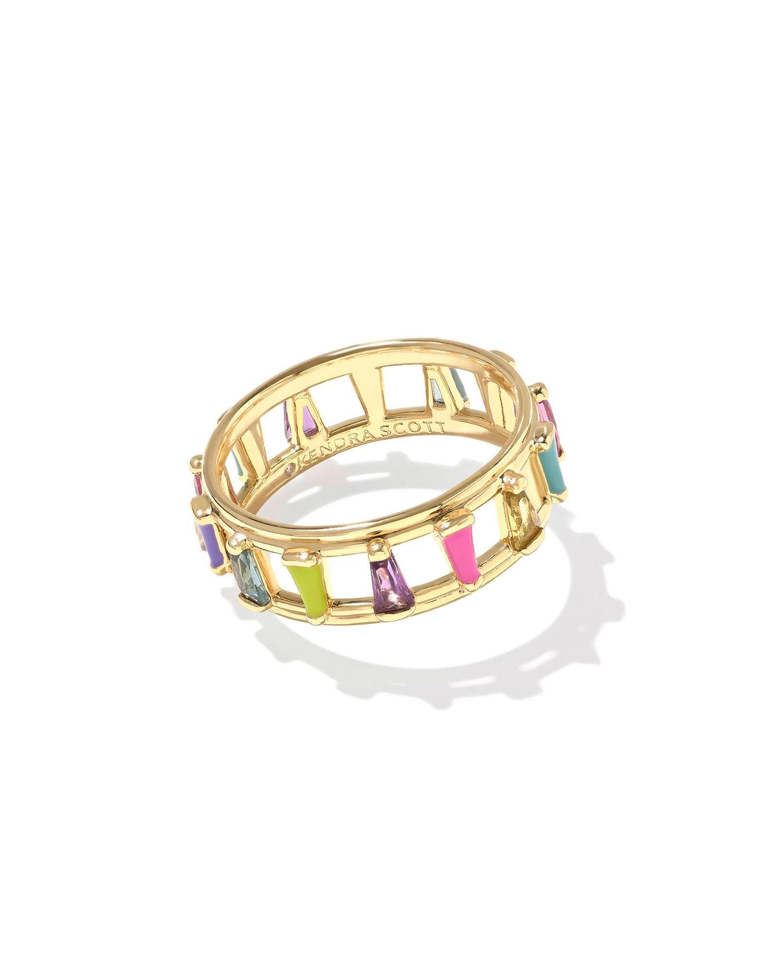 Kelsey Gold Cuff Bracelet in Multi Mix Product Image