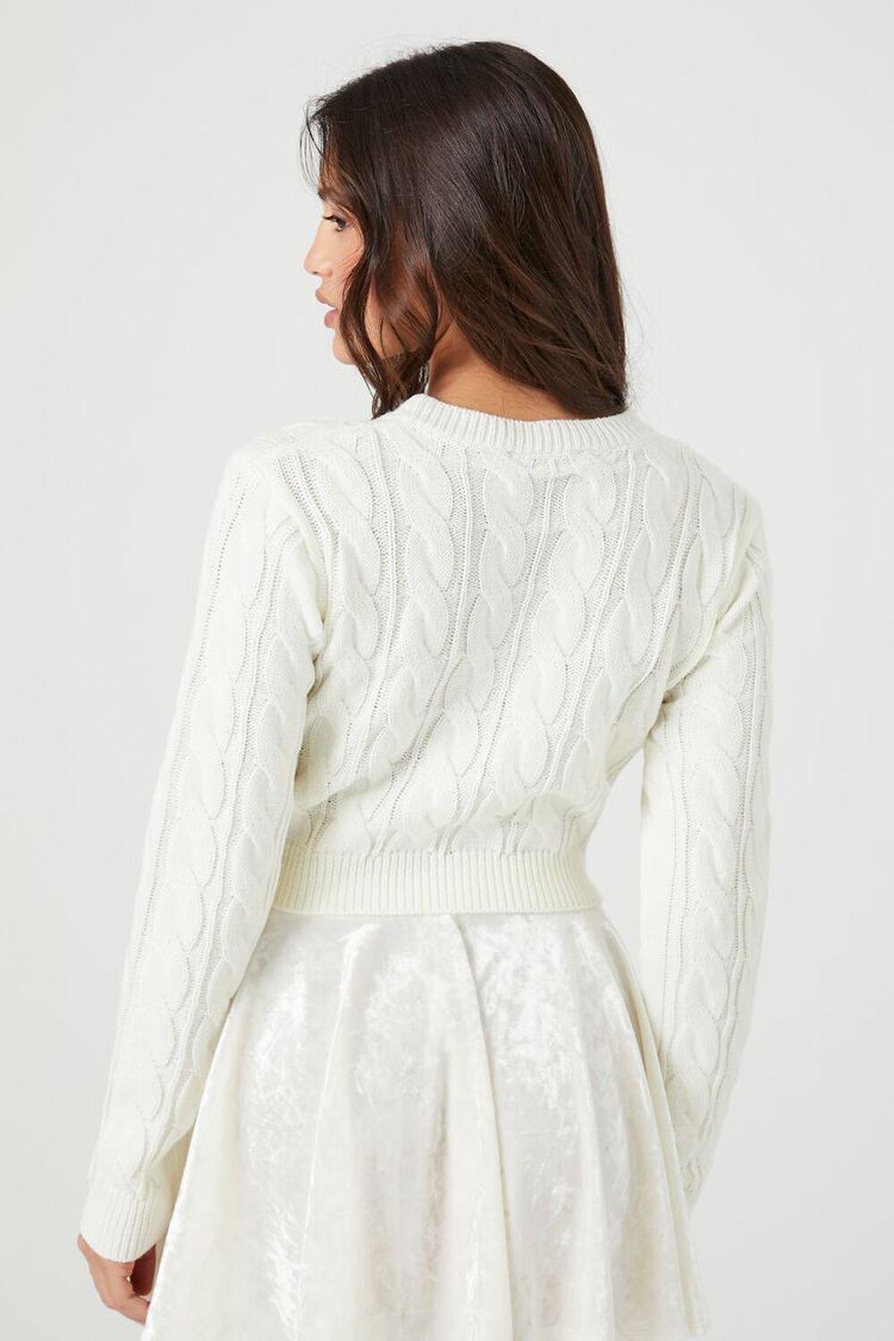 Cropped Cable Knit Sweater | Forever 21 Product Image