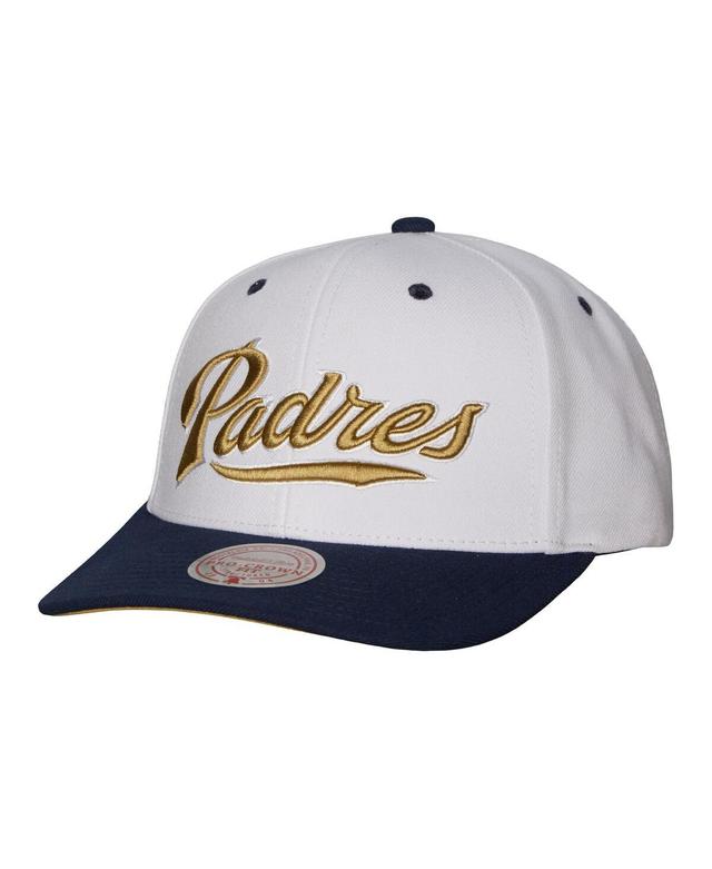 Mens Mitchell & Ness White San Diego Padres Cooperstown Collection Pro Crown Snapback Hat Product Image