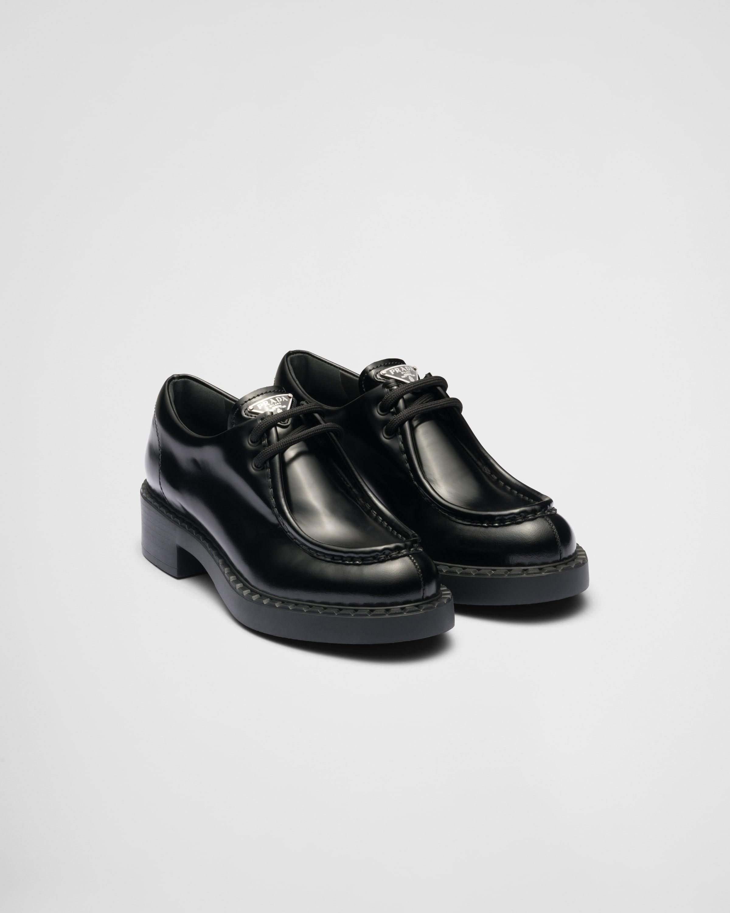 Brushed leather lace-up shoes Product Image