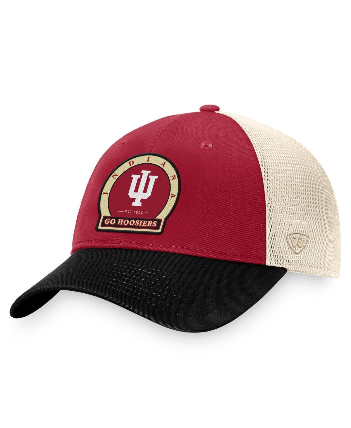 Mens Top of the World Crimson Indiana Hoosiers Refined Trucker Adjustable Hat Product Image