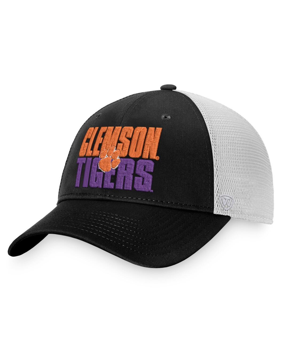 Mens Top of the World Black Clemson Tigers Stockpile Trucker Snapback Hat - Black Product Image