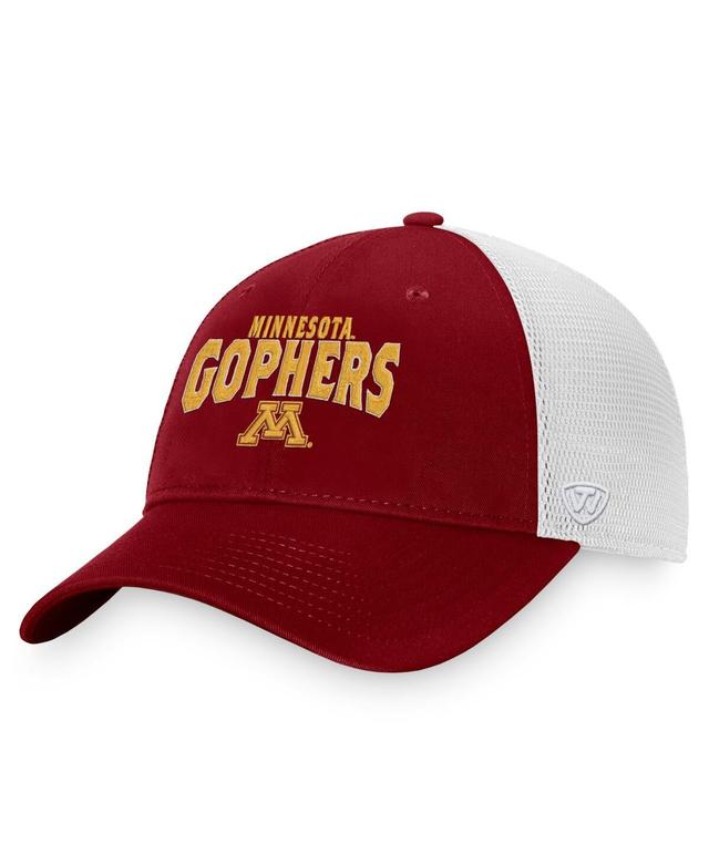 Mens Top of the World Maroon/White Minnesota Golden Gophers Breakout Trucker Snapback Hat Product Image