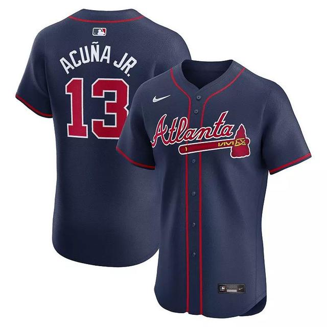 Mens Nike Ronald Acua Jr. Atlanta Braves Alternate Elite Player Jersey Blue Product Image