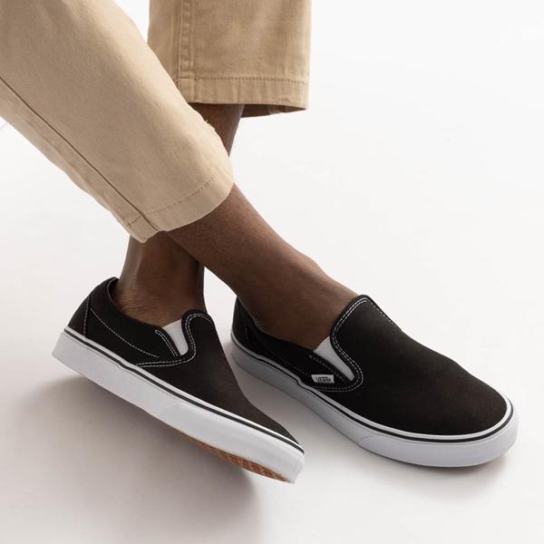 Vans Mens Vans Classic Slip On - Mens Shoes White/Black Product Image