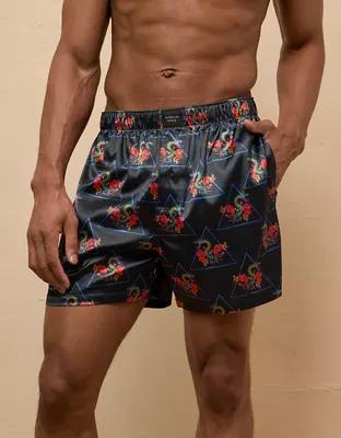 AEO Men's Neon Snakes Satin Pocket Boxer Short Product Image