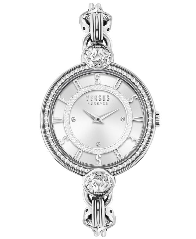 Versus Versace Womens Les Docks Two Hand Silver-Tone Stainless Steel Watch 36mm Product Image