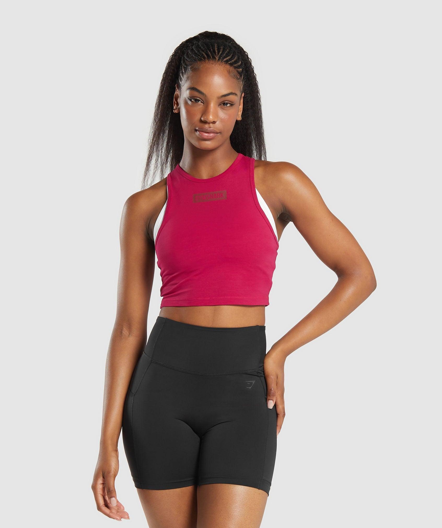 Gymshark Block Crop Tank - Build Pink Female product image