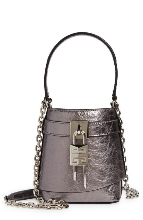 Givenchy Micro Shark Lock Lambskin Leather Bucket Bag Product Image