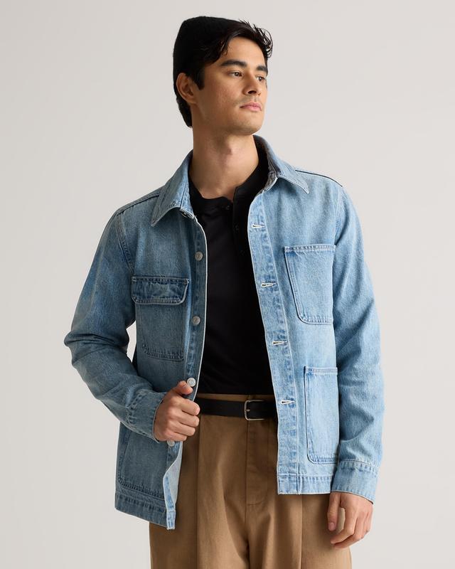 100% Organic Cotton Denim Chore Jacket Product Image