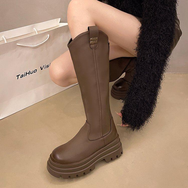 Platform Knee High Boots Product Image