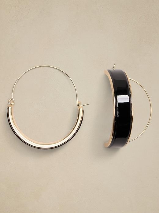 Onyx Crescent Earrings Product Image