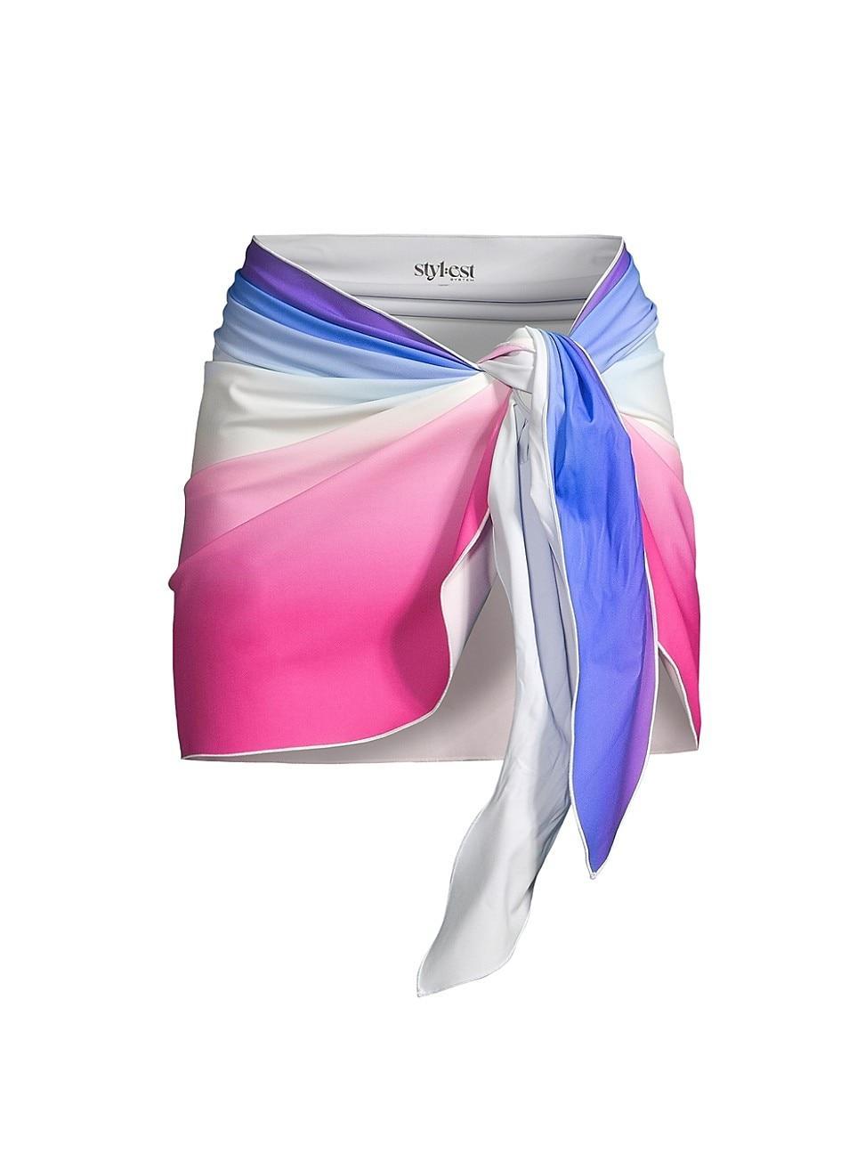 Womens Sculpting Swim Ombr Mini-Sarong Product Image