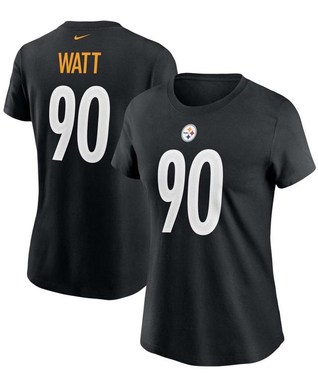 Womens T.j. Watt Black Pittsburgh Steelers Name Number T-shirt Product Image