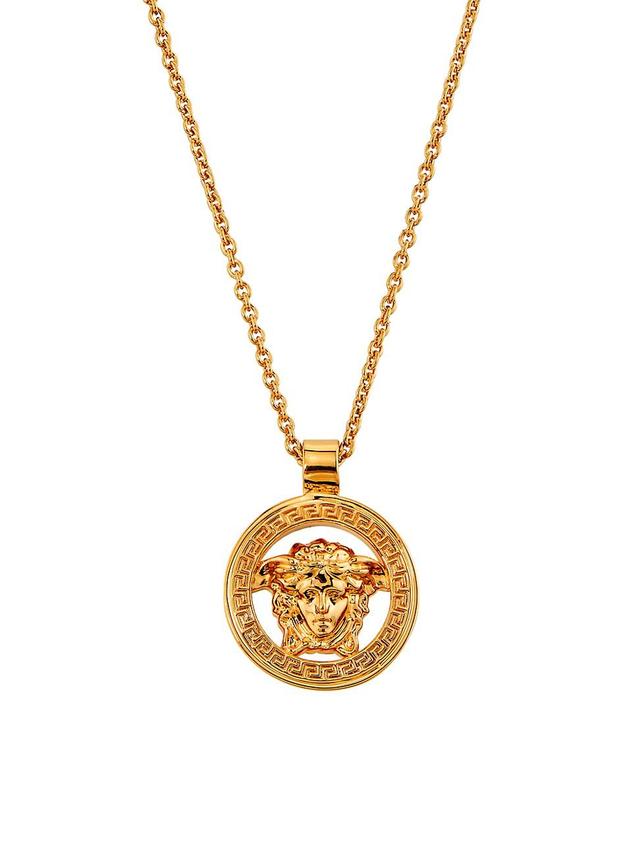 Womens Silvertone Medusa Pendant Necklace Product Image