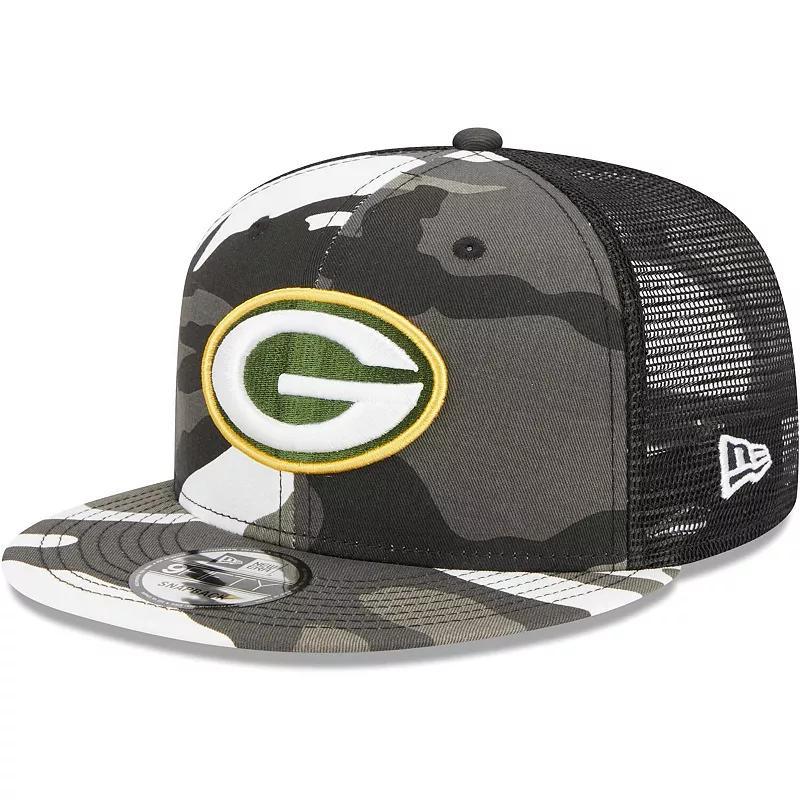 Mens New Era Urban Camo Bay Packers 9FIFTY Trucker Snapback Hat Product Image