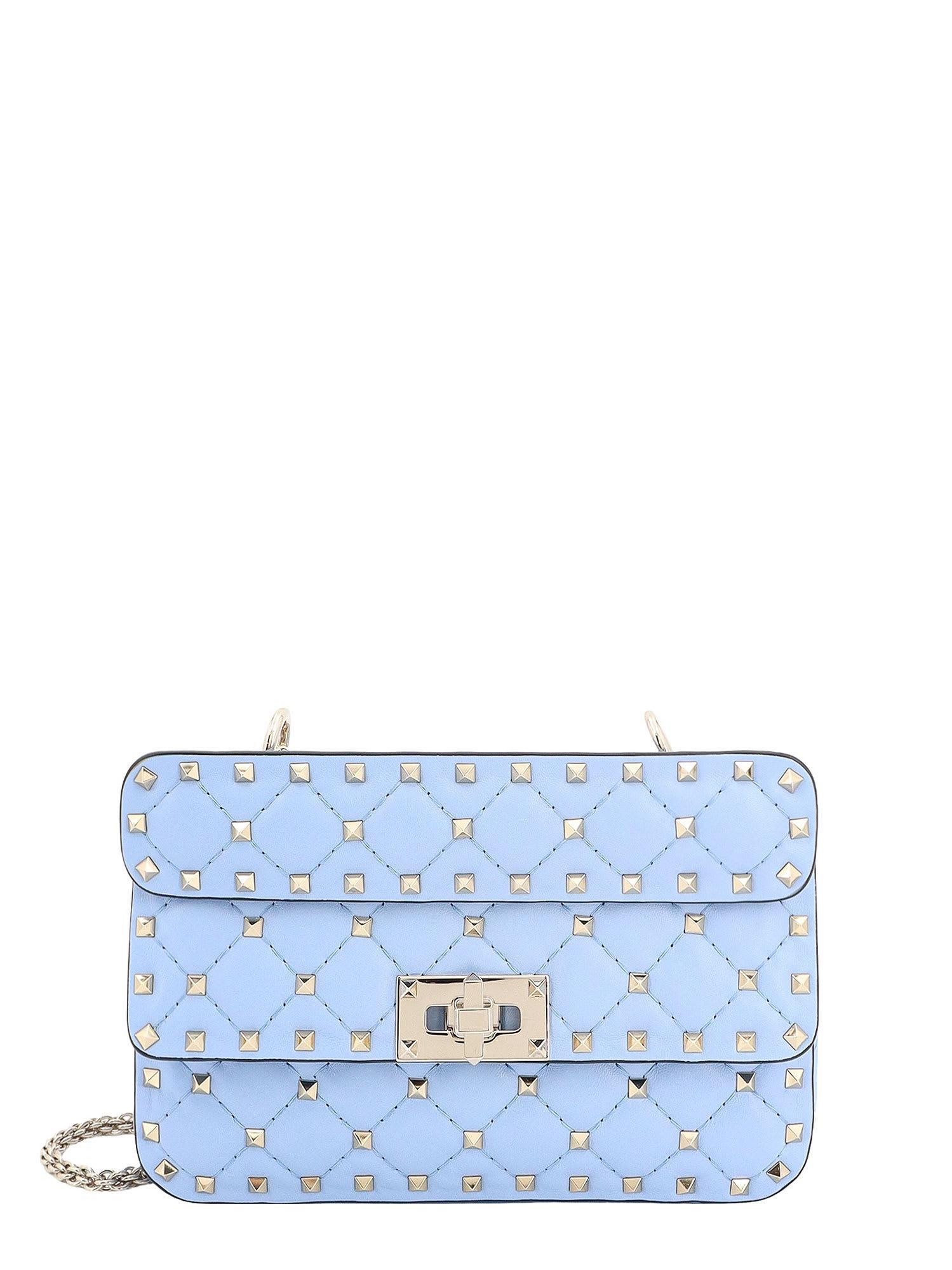 Rockstud Spike Shoulder Strap In Blue Product Image