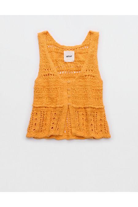 Aerie Crochet Sweater Vest Top Women's Product Image