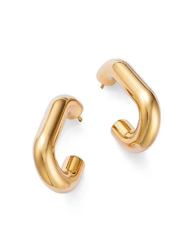 Bloomingdales Polished J Hoop Earrings in 14K Yellow Gold Product Image