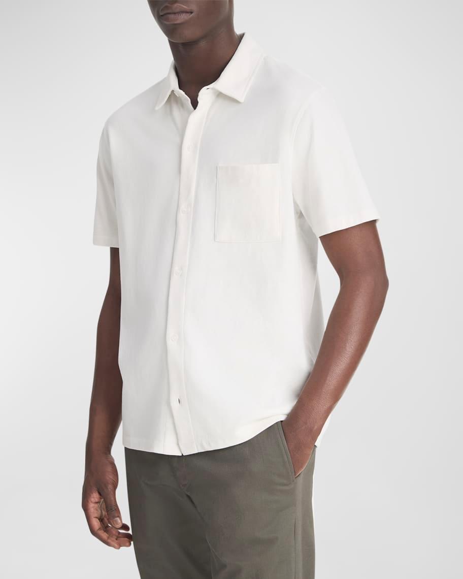 Mens Sueded Jersey Button-Down Shirt Product Image