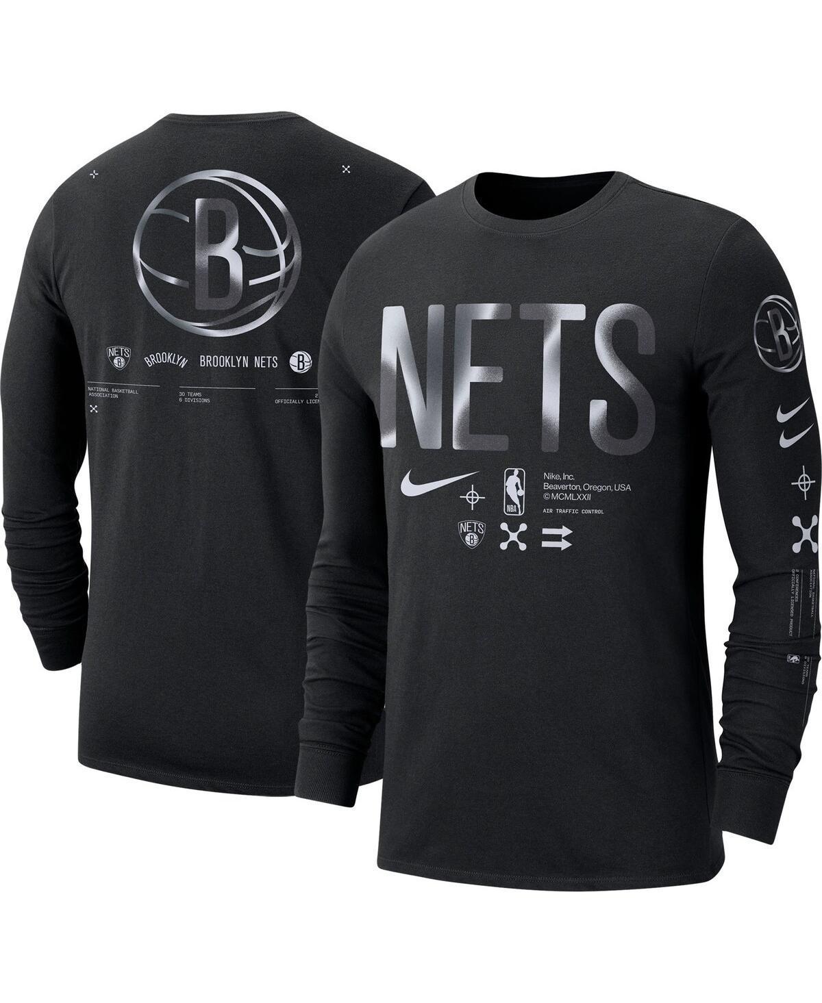 Mens Nike Black Brooklyn Nets Essential Air Traffic Control Long Sleeve T-shirt Product Image