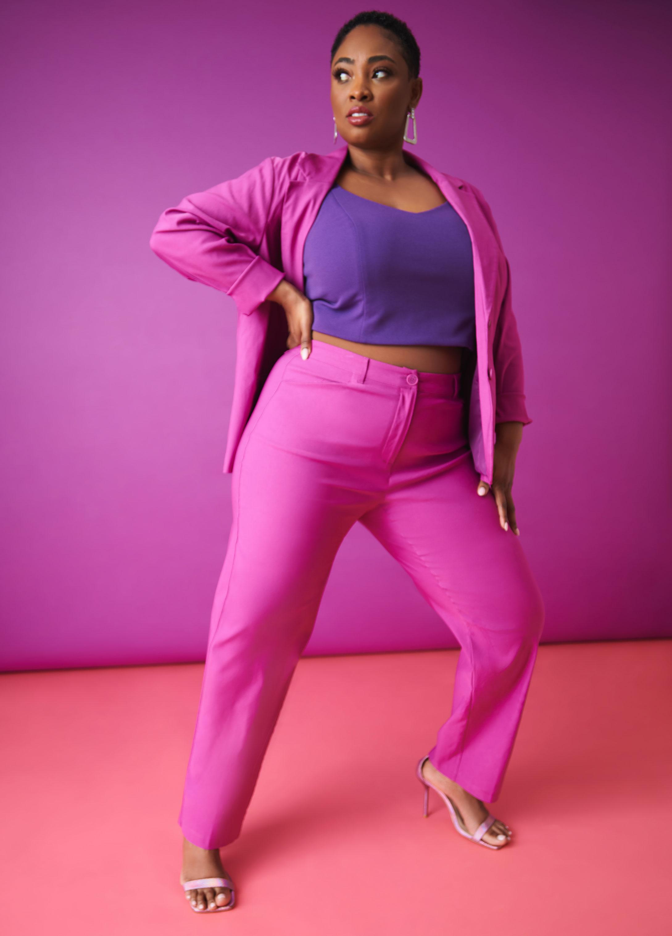 Plus Size Stretch Power Twill Trousers, - Ashley Stewart Product Image