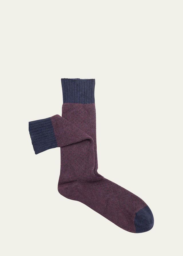 Mens Cashmere-Blend Mid-Calf Socks Product Image