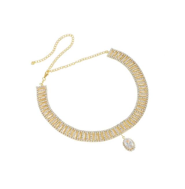 Sohi Womens Gold Crystal Bling Necklace Product Image