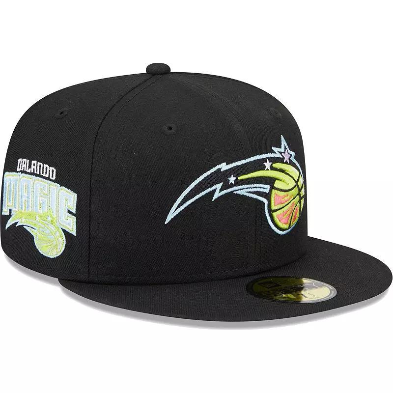 Mens New Era Black Orlando Magic Color Pack 59FIFTY Fitted Hat Product Image