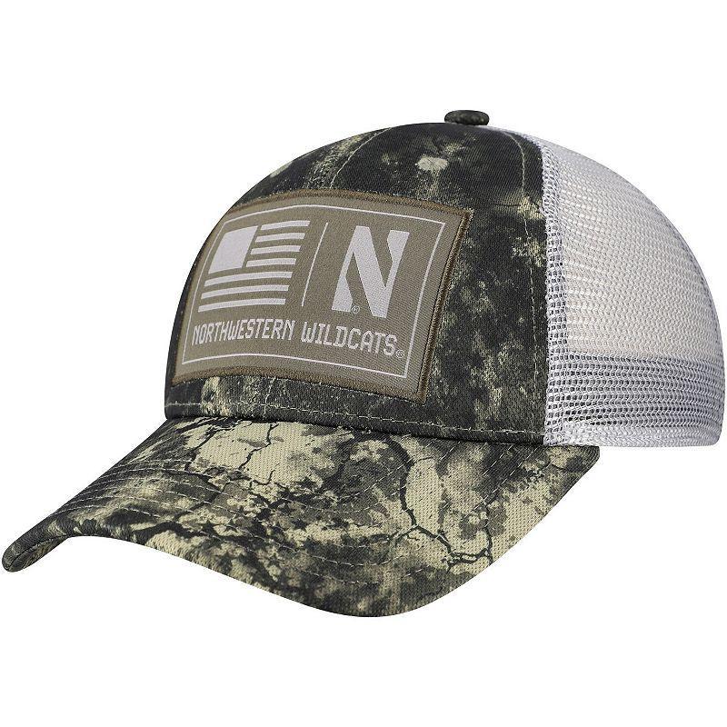 Mens Under Armour Camo Northwestern Wildcats Freedom Collection Blitzing Performance Trucker Hat Product Image