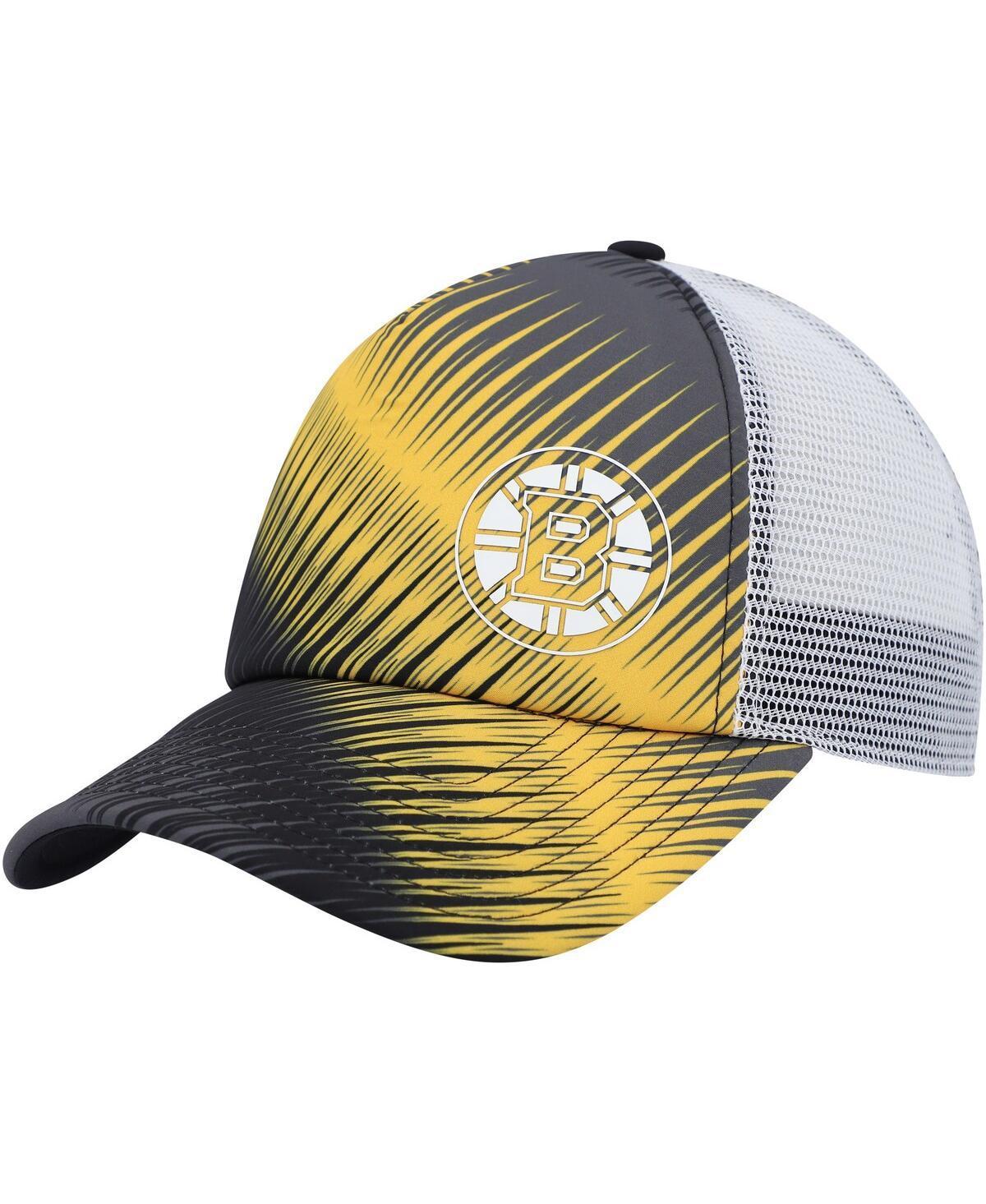 Womens adidas Black Boston Bruins Graphic Foam Trucker Snapback Hat - Black Product Image