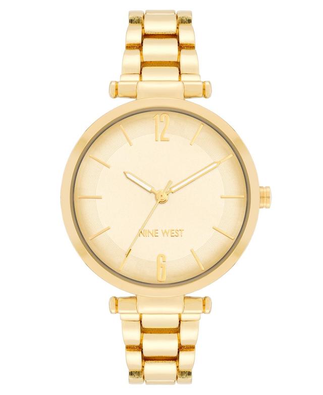 Nine West Womens Quartz Gold-Tone Alloy Link Bracelet Watch, 36mm - Gold-Tone Product Image