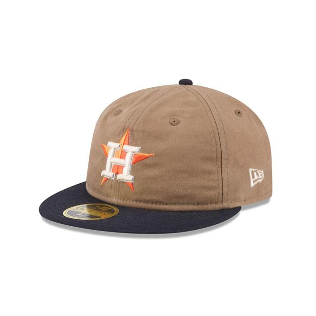 Houston Astros Wax Canvas Retro Crown 59FIFTY Fitted Hat Male Product Image